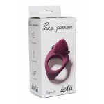 Силиконовое эрекционное виброкольцо с клиторальной щёточкой Pure Passion Sunset - сливовое Силиконовое эрекционное виброкольцо с клиторальной щёточкой Pure Passion Sunset - сливовое