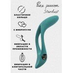 Эрекционное виброкольцо с двумя вибропулями Pure Passion Stardust - зелёное Эрекционное виброкольцо с двумя вибропулями Pure Passion Stardust - зелёное
