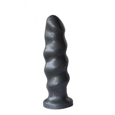 Рельефный фаллоимитатор-насадка для страпона Platinum Lovetoy - серый - 17 см