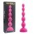 Перезаряжаемые силиконовые анальные вибробусы с тремя моторами Anal Beads размера L - розовые - 21 см