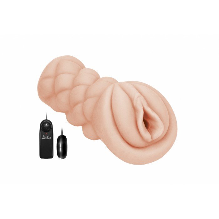 Мастурбатор-вагина с вибропулей - Satisfaction Vibro Sweet Pussy - из материала Neoskin - телесный - 16 см
