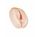 Мастурбатор двойной из киберкожи: вагина и анус Satisfaction Gorgeous - телесный - 16 см
