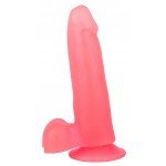 Гелевый реалистичный фаллоимитатор Lovetoy на присоске с мошонкой - красный - 19 см Гелевый реалистичный фаллоимитатор Lovetoy на присоске с мошонкой - красный - 19 см
