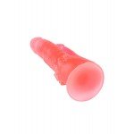 Анально-вагинальный фаллоимитатор с шипами на присоске Lovetoy - розовый - 12 см
