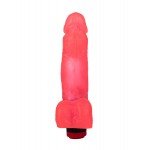 Гелевый вибратор-реалистик с мошонкой Lovetoy - красный - 20,5 см Гелевый вибратор-реалистик с мошонкой Lovetoy - красный - 20,5 см
