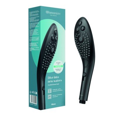 Насадка для душа Womanizer Wave 2 в 1 с функцией стимуляции удовольствия - чёрная