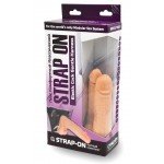 Страпон система: пояс-трусики с мягким подкладом и анально-вагинальная насадка StrapON Gentle Harness - 15 см