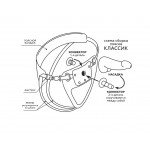 Страпон система: пояс-трусики с мягким подкладом и анально-вагинальная насадка StrapON Gentle Harness - 15 см