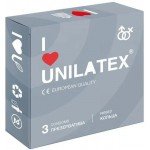 Латексные презервативы с ребристой поверхностью Unilatex Ribbed - 3 шт