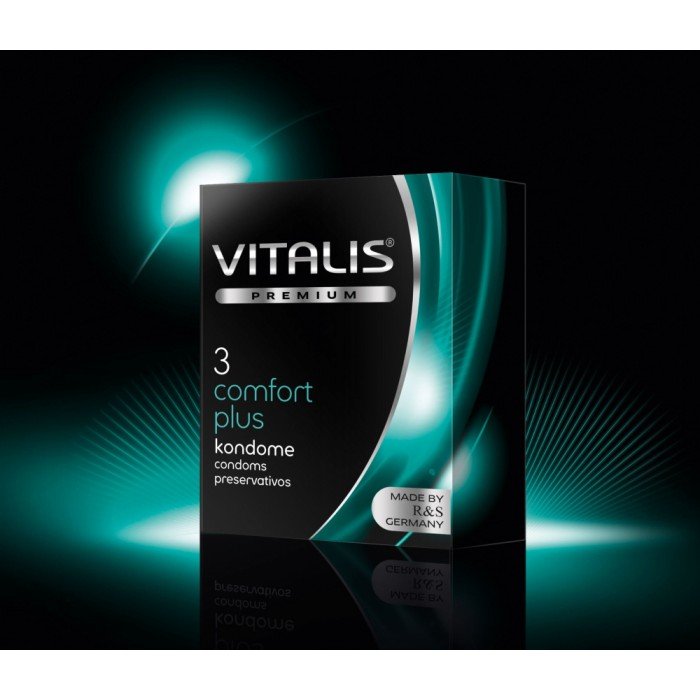Латексные презервативы анатомической формы VITALIS premium Comfort plus - 3 шт Латексные презервативы анатомической формы VITALIS premium Comfort plus - 3 шт