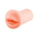 Реалистичный миниатюрный мастурбатор-ротик из TPE - телесный - 12,2 см