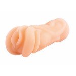 Реалистичный миниатюрный мастурбатор-вагина из TPE - телесный - 13,2 см