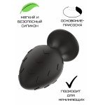 Малая анальная силиконовая пробка с рельефными стрелочками - для начинающих - чёрная - 7,2 см Малая анальная силиконовая пробка с рельефными стрелочками - для начинающих - чёрная - 7,2 см