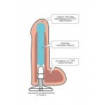 Комплект страпон-системы Exotic-Sara: пояс-трусики с реалистичной насадкой и вагинальной пробкой - 16,5 см