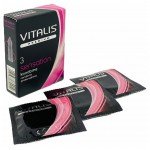 Латексные презервативы с кольцами и точками VITALIS premium Sensation - 3 шт Латексные презервативы с кольцами и точками VITALIS premium Sensation - 3 шт