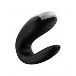 Вибратор для пар Satisfyer Double Fun с 2-мя моторами и управлением через пульт и приложение (смартфон) - чёрный Вибратор для пар Satisfyer Double Fun с 2-мя моторами и управлением через пульт и приложение (смартфон) - чёрный