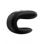 Вибратор для пар Satisfyer Double Fun с 2-мя моторами и управлением через пульт и приложение (смартфон) - чёрный Вибратор для пар Satisfyer Double Fun с 2-мя моторами и управлением через пульт и приложение (смартфон) - чёрный