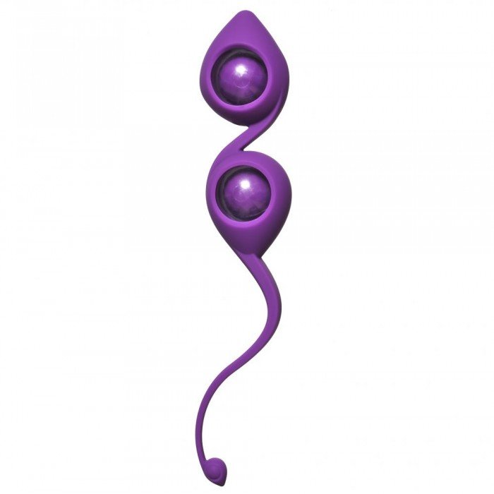 Вагинальные шарики Emotions Gi-Gi со смещённым центром тяжести - фиолетовые