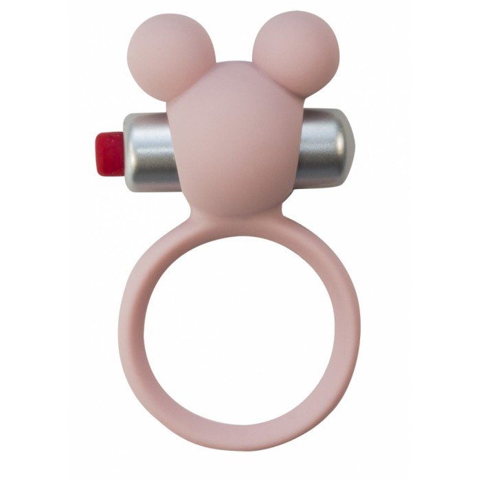 Эрекционное виброкольцо Emotions Minnie с клиторальным стимулятором в виде мышки - розовое Эрекционное виброкольцо Emotions Minnie с клиторальным стимулятором в виде мышки - розовое