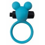 Эрекционное виброкольцо Emotions Minnie с клиторальным стимулятором в виде мышки - бирюзовое Эрекционное виброкольцо Emotions Minnie с клиторальным стимулятором в виде мышки - бирюзовое