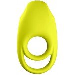 Эластичное двойное эрекционное кольцо Satisfyer Spectacular Duo на пенис и мошонку с интенсивной вибрацией - жёлтое