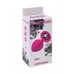Средняя силиконовая розовая анальная пробка Emotions Cutie Medium с чёрным кристаллом - 8,5 см Средняя силиконовая розовая анальная пробка Emotions Cutie Medium с чёрным кристаллом - 8,5 см