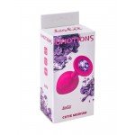 Средняя силиконовая розовая анальная пробка Emotions Cutie Medium с фиолетовым кристаллом - 8,5 см Средняя силиконовая розовая анальная пробка Emotions Cutie Medium с фиолетовым кристаллом - 8,5 см