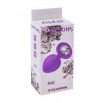 Средняя силиконовая фиолетовая анальная пробка Emotions Cutie Medium с прозрачным кристаллом - 8,5 см Средняя силиконовая фиолетовая анальная пробка Emotions Cutie Medium с прозрачным кристаллом - 8,5 см