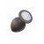 Большая черная анальная силиконовая пробка Emotions Cutie Large Black moonstone crystal с лунным кристаллом - 10 см