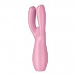 Вибромассажер для стимуляции клитора и половых губ Satisfyer Threesome 3 - розовый - 14 см