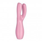 Вибромассажер для стимуляции клитора и половых губ Satisfyer Threesome 3 - розовый - 14 см Вибромассажер для стимуляции клитора и половых губ Satisfyer Threesome 3 - розовый - 14 см