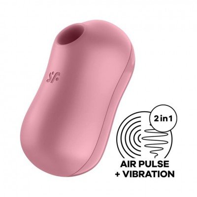 Вакуум-волновой стимулятор клитора с вибрацией Satisfyer Cotton Candy - розовый