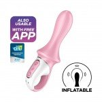 Вибратор с функцией расширения Satisfyer Air Pump Booty 5+ для анальной и вагинальной стимуляции с подключением к смартфону - розовый - 18 см Вибратор с функцией расширения Satisfyer Air Pump Booty 5+ для анальной и вагинальной стимуляции с подключением к смартфону - розовый - 18 см