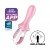 Вибратор с функцией расширения Satisfyer Air Pump Booty 5+ для анальной и вагинальной стимуляции с подключением к смартфону - розовый - 18 см