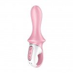 Вибратор с функцией расширения Satisfyer Air Pump Booty 5+ для анальной и вагинальной стимуляции с подключением к смартфону - розовый - 18 см