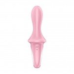Вибратор с функцией расширения Satisfyer Air Pump Booty 5+ для анальной и вагинальной стимуляции с подключением к смартфону - розовый - 18 см Вибратор с функцией расширения Satisfyer Air Pump Booty 5+ для анальной и вагинальной стимуляции с подключением к смартфону - розовый - 18 см