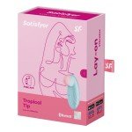 Вибратор для клитора и эрогенных зон Satisfyer Tropical Tip с управлением со смартфона - голубой - 8,5 см Вибратор для клитора и эрогенных зон Satisfyer Tropical Tip с управлением со смартфона - голубой - 8,5 см
