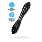 Двусторонний фаллоимитатор из стекла Satisfyer Dazzling Crystal 1 - чёрный - 18,5 см