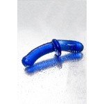 Двусторонний анальный стимулятор из стекла Satisfyer Double Crystal - синий - 19,5 см