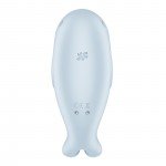 Перезаряжаемый вакуум-волновой стимулятор клитора с вибрацией Satisfyer Seal You Soon Нерпа - голубой