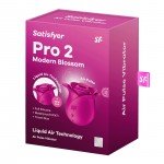 Вакуумно-волновой стимулятор клитора в виде розы Satisfyer Pro 2 Modern Blossom с насадкой имитирующей пульсацию воды - розовый Вакуумно-волновой стимулятор клитора в виде розы Satisfyer Pro 2 Modern Blossom с насадкой имитирующей пульсацию воды - розовый