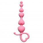 Анальная цепочка Begginers Beads для начинающих розовая - 18 см