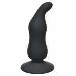 Анальная пробка анатомической формы с присоской Waved Anal Plug Black - чёрная - 11 см Анальная пробка анатомической формы с присоской Waved Anal Plug Black - чёрная - 11 см