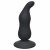 Анальная пробка анатомической формы с присоской Waved Anal Plug Black - чёрная - 11 см