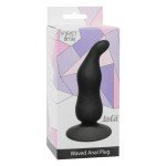 Анальная пробка анатомической формы с присоской Waved Anal Plug Black - чёрная - 11 см Анальная пробка анатомической формы с присоской Waved Anal Plug Black - чёрная - 11 см