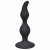 Силиконовая анальная пробка Curved Anal Plug Black - чёрная - 12,5 см