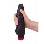 Вибратор-реалистик Lovetoy с шипами у основания - чёрный - 21 см Вибратор-реалистик Lovetoy с шипами у основания - чёрный - 21 см