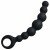 Упругая силиконовая анальная цепочка Flexible Wand - чёрная - 18 см