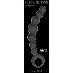 Упругая силиконовая анальная цепочка Flexible Wand - чёрная - 18 см