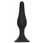 Силиконовая анальная пробка Slim Anal Plug Medium Black с присоской - чёрная - 11,5 см Силиконовая анальная пробка Slim Anal Plug Medium Black с присоской - чёрная - 11,5 см